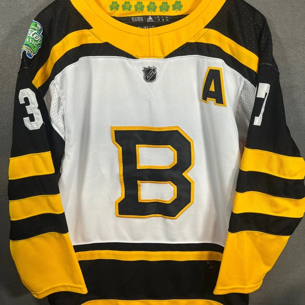 Adidas Boston Bruins Patrice Bergeron 2019 Winter Classic Jersey Mens XL Black
